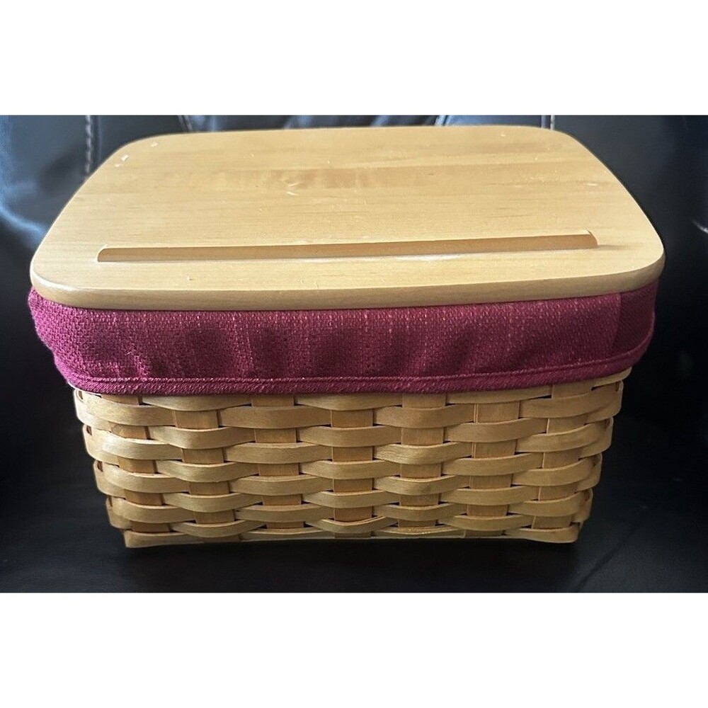 Longaberger 2001 Recipe Basket Set Red